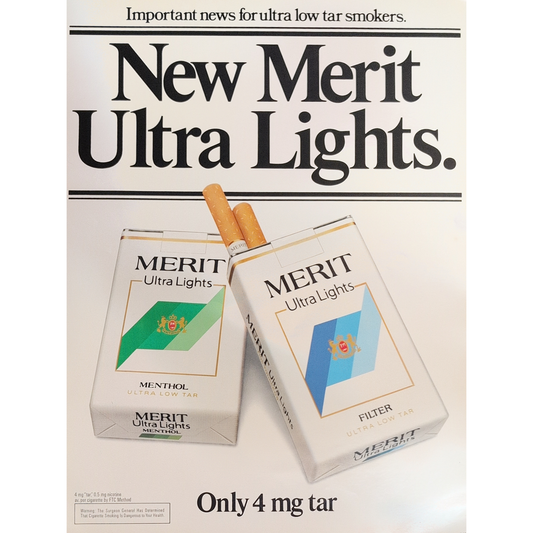 Original Merit Cigarette Poster #P0001